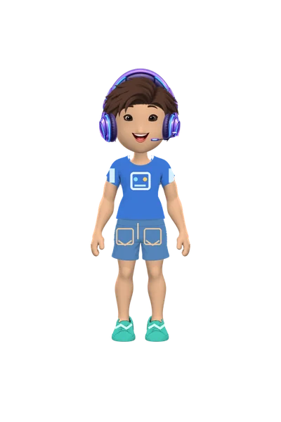 Avatar con ropa y auriculares gamer aprobados